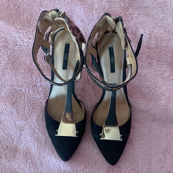 Forever 21 black/cheetah print heels - Picture 3 of 6